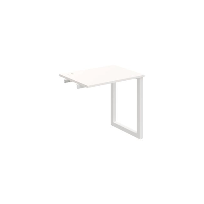 Work table UNI O, extendable. chain, 80x75.5x60 cm, white/white