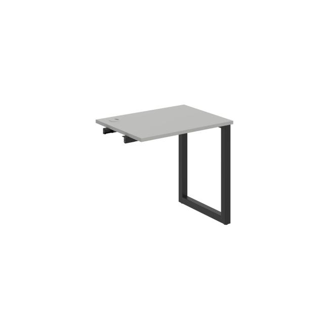Work table UNI O, extendable. chain, 80x75.5x60 cm, grey/black