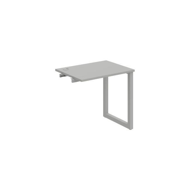Work table UNI O, extendable. chain, 80x75.5x60 cm, gray/grey