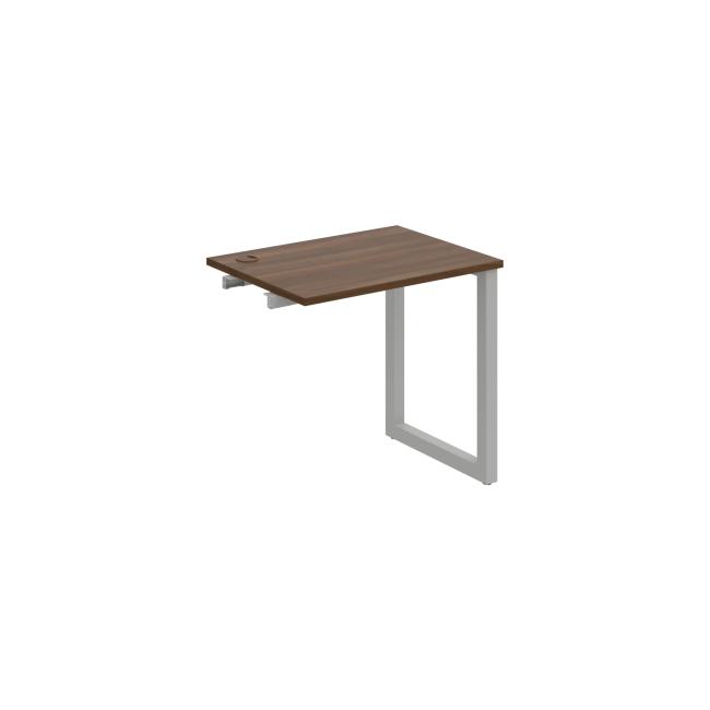Work table UNI O, extendable. chain, 80x75.5x60 cm, walnut/grey
