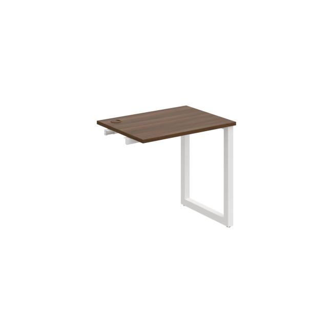 Work table UNI O, extendable. chain, 80x75.5x60 cm, walnut/white