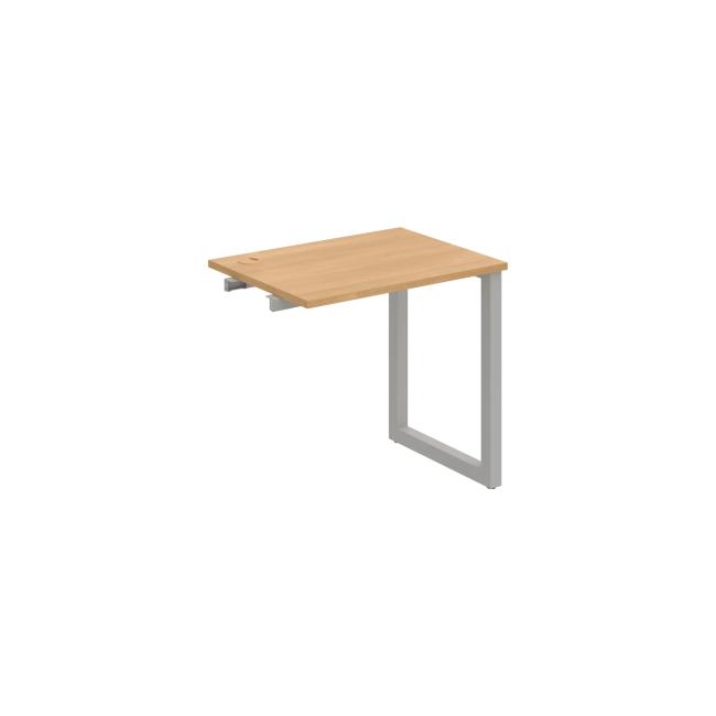 Work table UNI O, extendable. chain, 80x75.5x60 cm, oak/grey