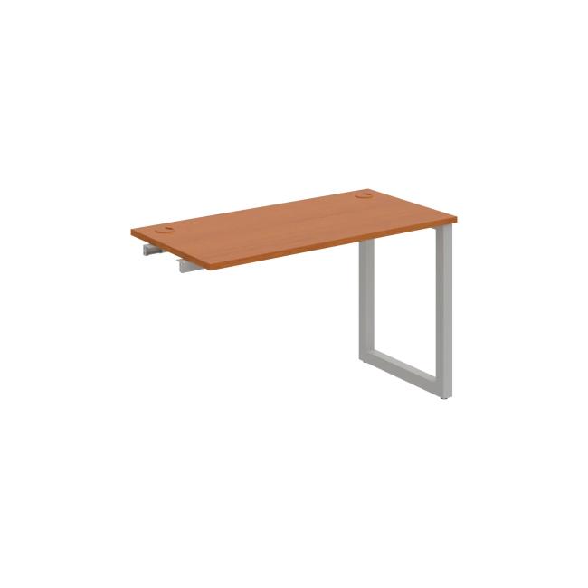Work table UNI O, extendable. chain, 120x75.5x60 cm, cherry/grey