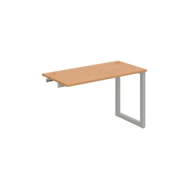Work table UNI O, extendable. chain, 120x75.5x60 cm, beech/grey