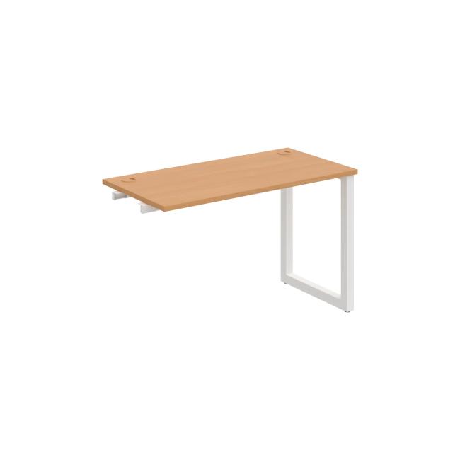 Work table UNI O, extendable. chain, 120x75.5x60 cm, beech/white