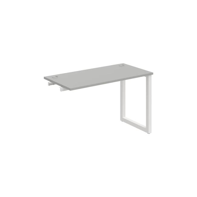 Work table UNI O, extendable. chain, 120x75.5x60 cm, grey/white