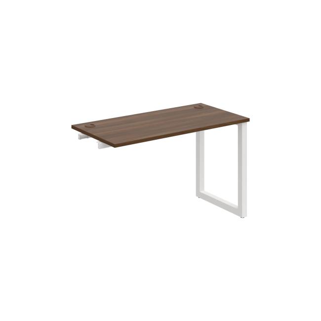 Work table UNI O, extendable. chain, 120x75.5x60 cm, walnut/white