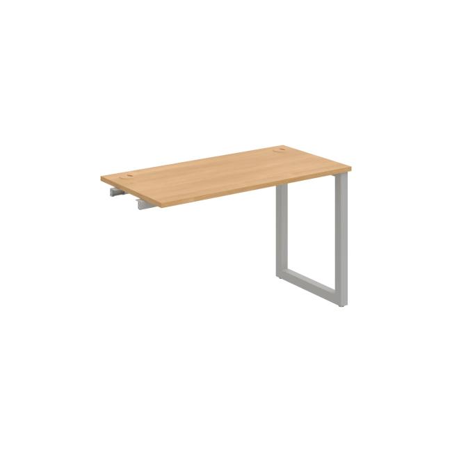 Work table UNI O, extendable. chain, 120x75.5x60 cm, oak/grey
