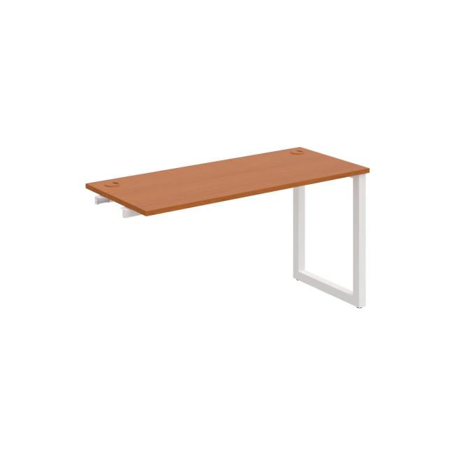 Work table UNI O, extendable. chain, 140x75.5x60 cm, cherry/white