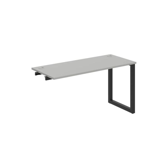 Work table UNI O, extendable. chain, 140x75.5x60 cm, grey/black