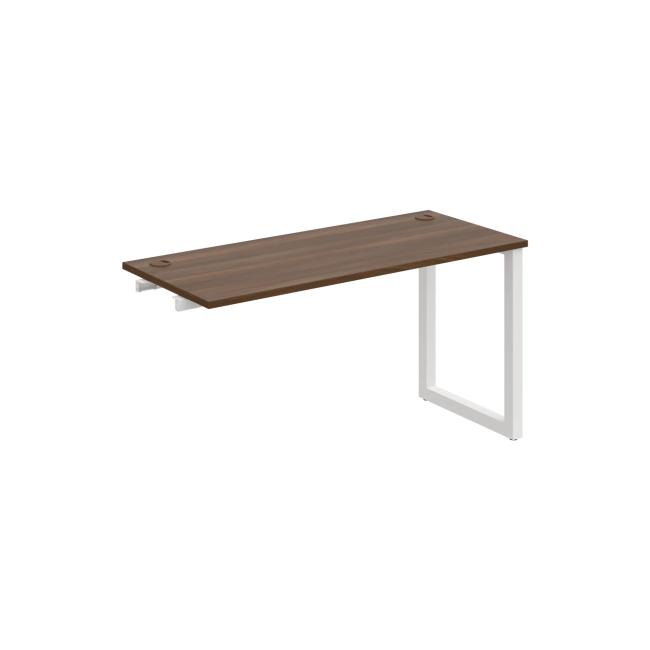 Work table UNI O, extendable. chain, 140x75.5x60 cm, walnut/white
