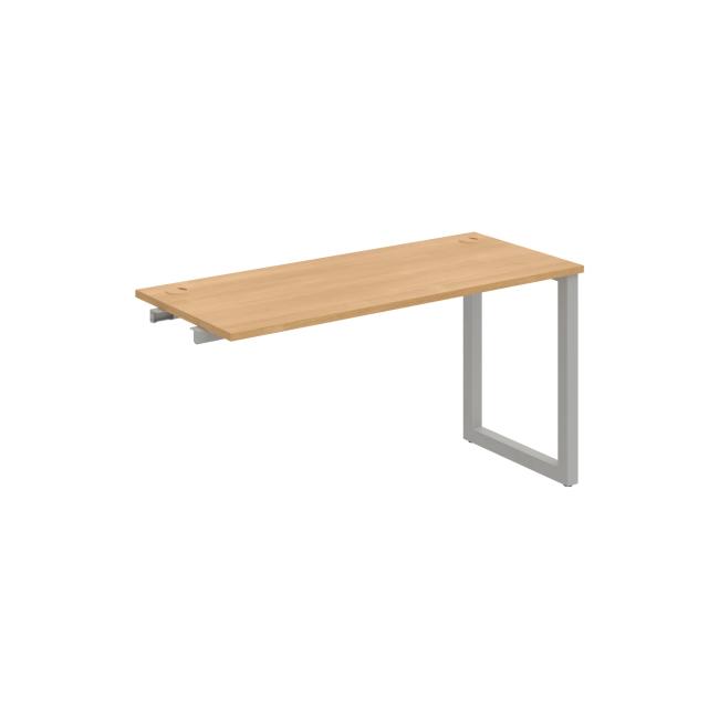 Work table UNI O, extendable. chain, 140x75.5x60 cm, oak/grey
