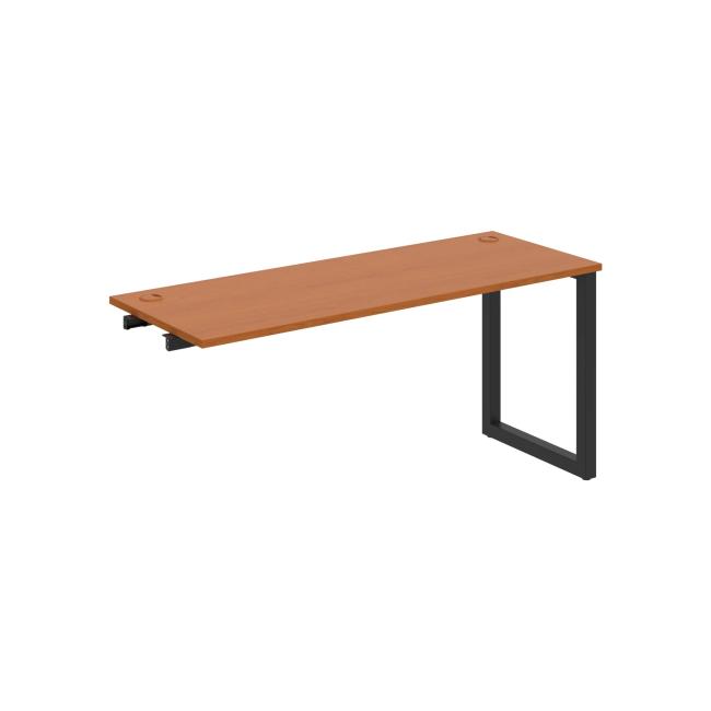 Work table UNI O, extendable. chain, 160x75.5x60 cm, cherry/black