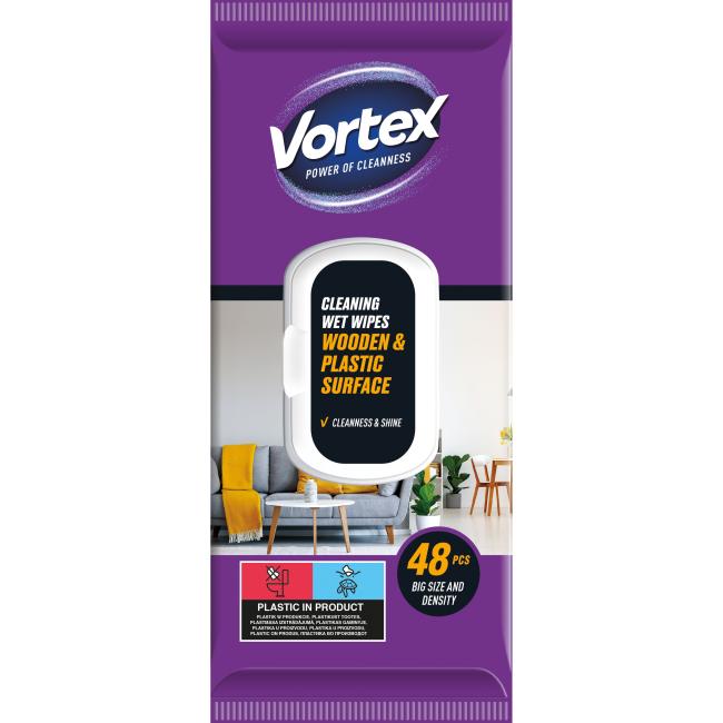 Wet wipes for wooden surfaces, 48 ​​pcs