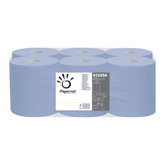 Paper towels in a roll Papernet blue with central unwinding, roll 135 m (6 pcs.)