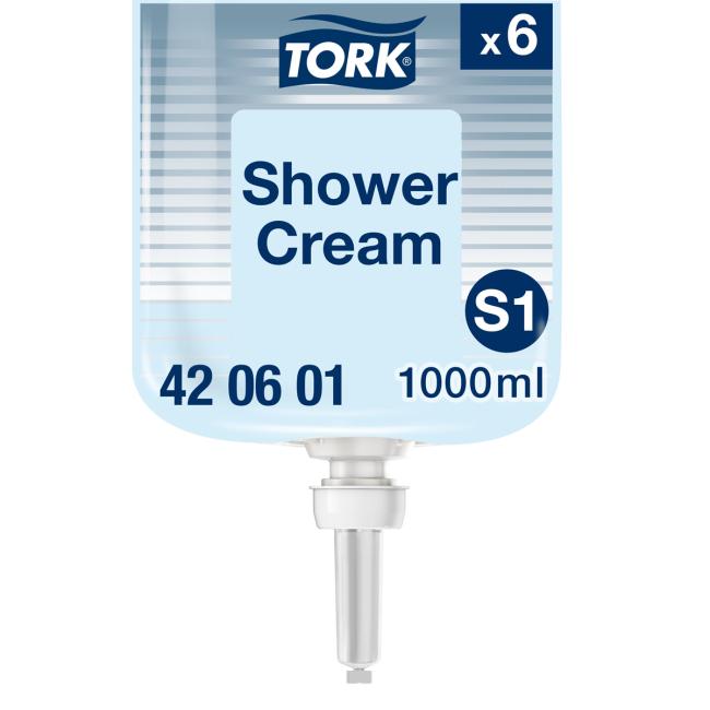 [HY421601] TORK liquid soap for hair and body 1 l blue S1