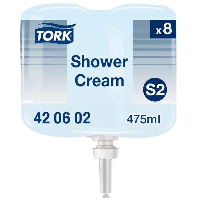 TORK liquid soap for hair and body 475 ml in TORK mini dispenser blue S2