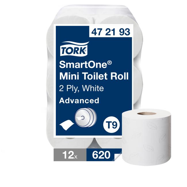 [HY472193] Toaletný papier 2-vrstvový. TORK SmartOne Mini biely T9 (12 ks)