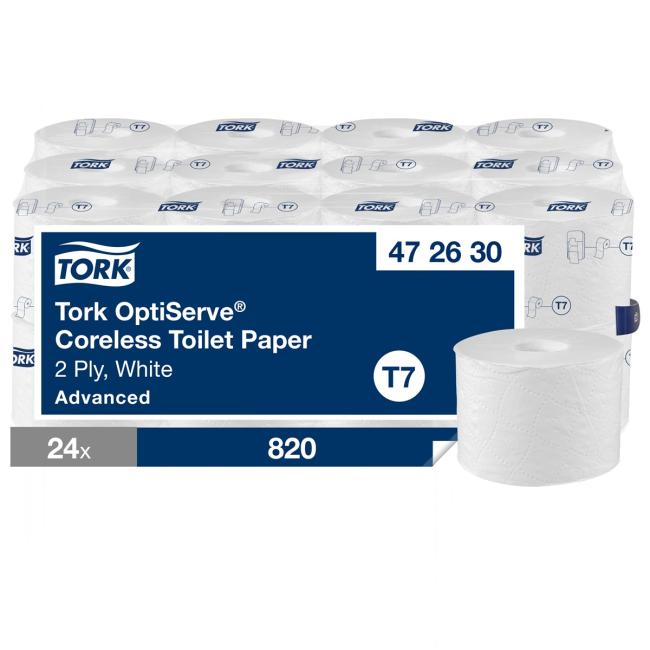 [HY472630] Bezdušový moderný 2-vrstvový toaletný papier. TORK OptiServe T7