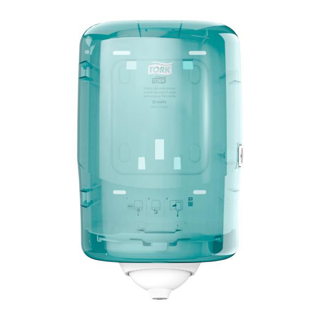 [HY473137] Paper towel dispenser with center. by unwinding TORK Reflex Mini turquoise M3