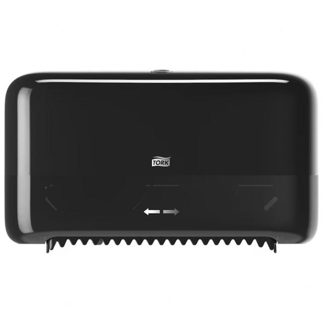 Zásobník na 2 rolky Tork OptiServe bezdušového toaletného papiera, čierny T7