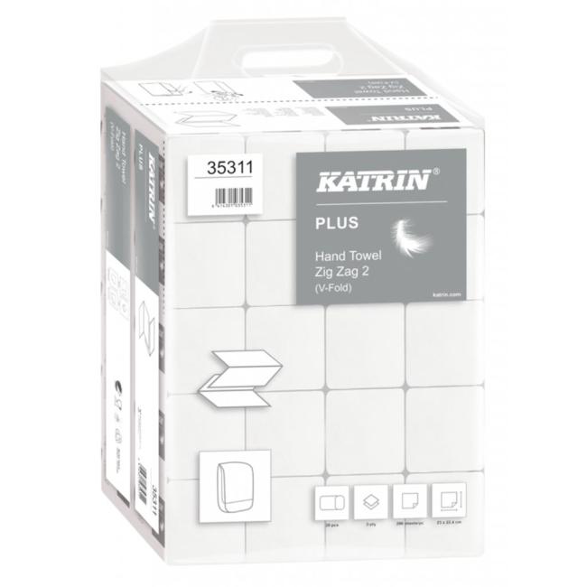 [HY616490] Paper towels folded ZZ 2-layer KATRIN Plus super Handy pack white (20 pack.)