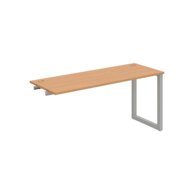 Work table UNI O, extendable. chain, 160x75.5x60 cm, beech/grey