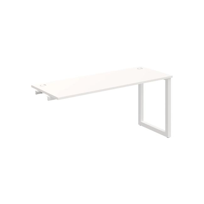 Work table UNI O, extendable. chain, 160x75.5x60 cm, white/white