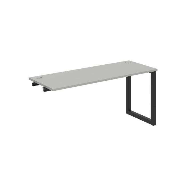 Work table UNI O, extendable. chain, 160x75.5x60 cm, grey/black