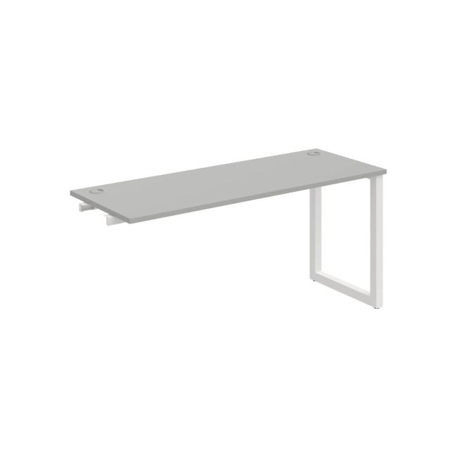 Work table UNI O, extendable. chain, 160x75.5x60 cm, grey/white