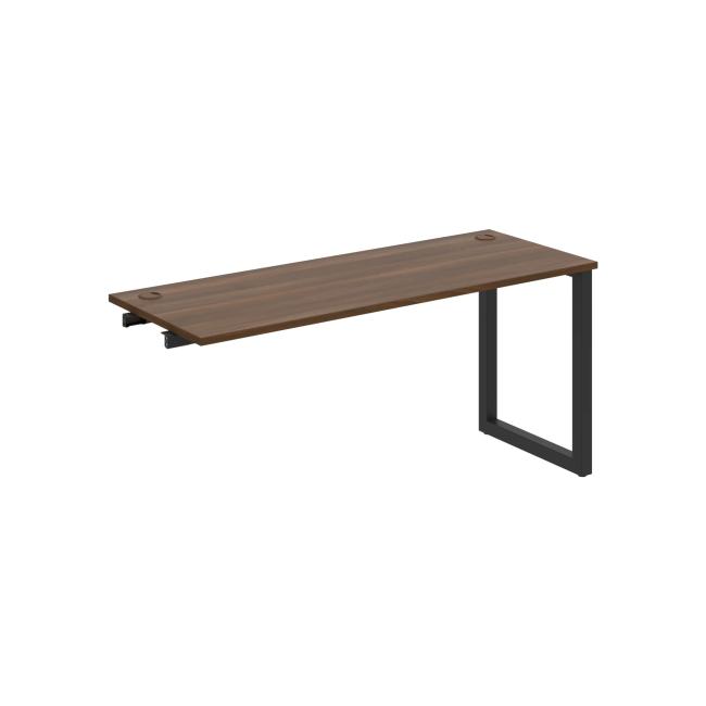 Work table UNI O, extendable. chain, 160x75.5x60 cm, walnut/black