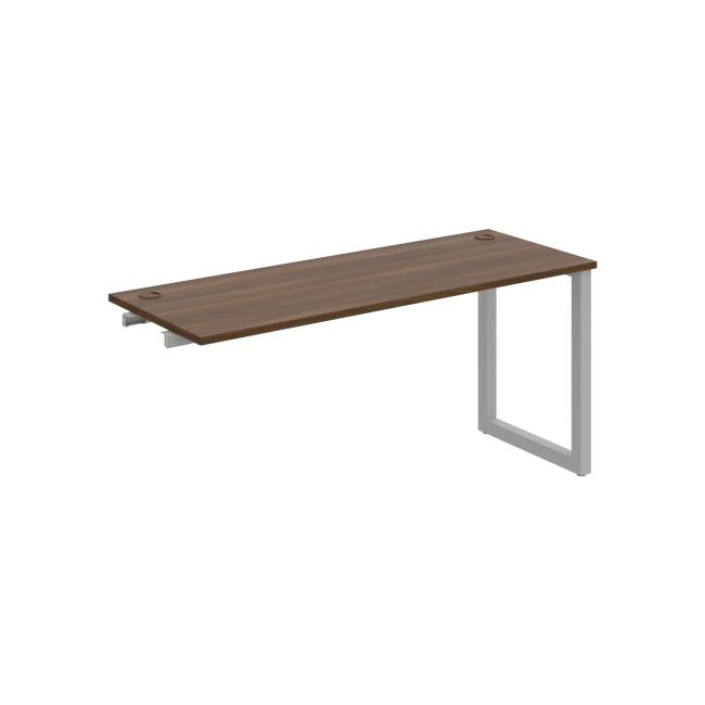 Work table UNI O, extendable. chain, 160x75.5x60 cm, walnut/grey