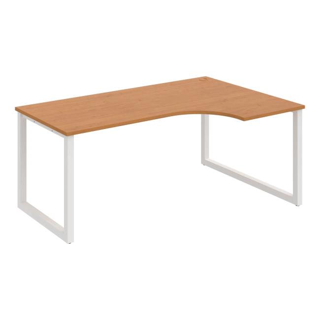 UNI O desk, ergo, left, 180x75.5x120 cm, alder/white