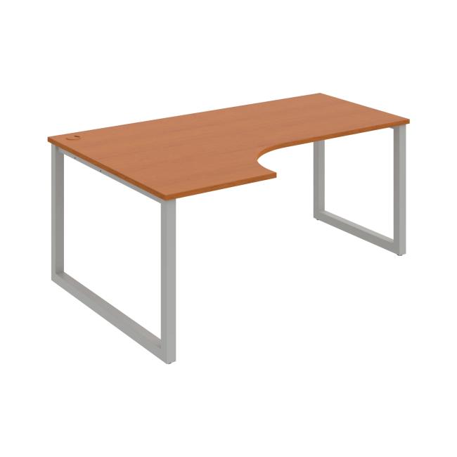 UNI O desk, ergo, right, 180x75.5x120 cm, cherry/grey