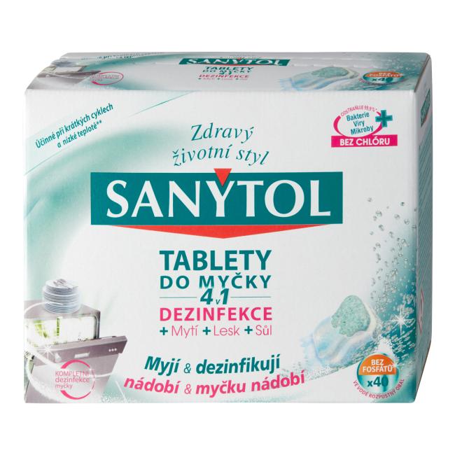 [HY639651] Sanytol dishwasher tablets 4 in 1 40 pcs