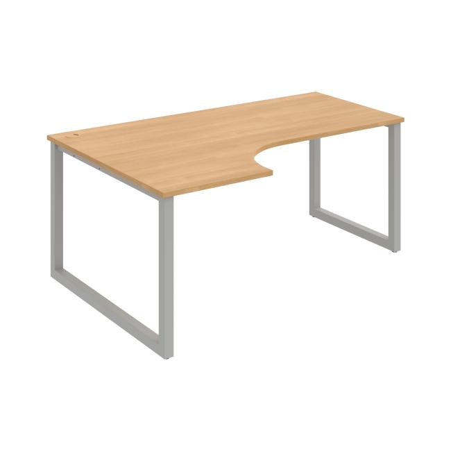 Work desk UNI O, ergo, right, 180x75.5x120 cm, oak/grey