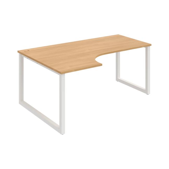 UNI O desk, ergo, right, 180x75.5x120 cm, oak/white