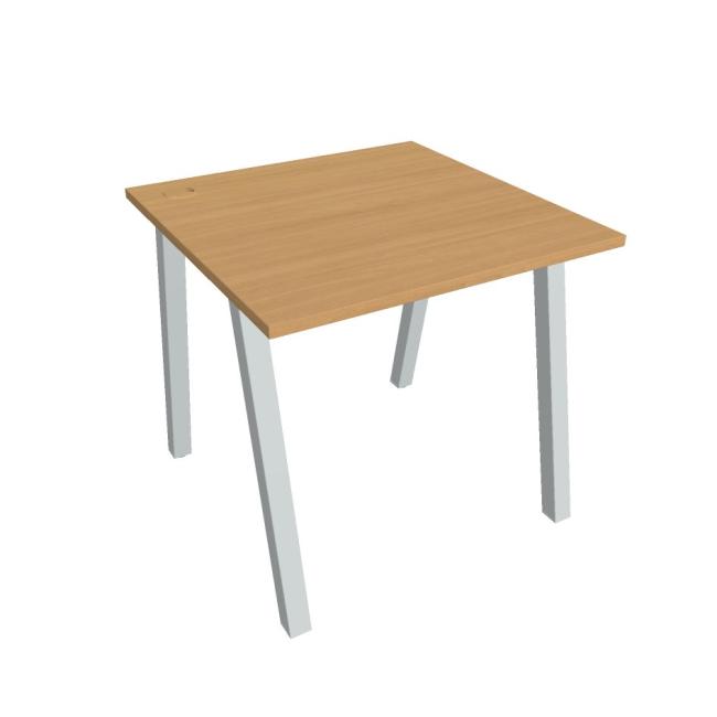 Work table UNI A, 80x75.5x80 cm, beech/grey
