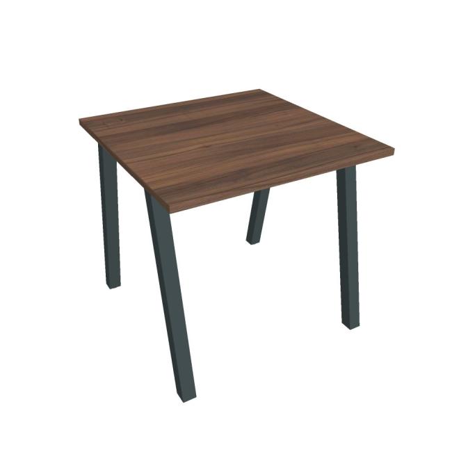 Work table UNI A, 80x75.5x80 cm, walnut/black