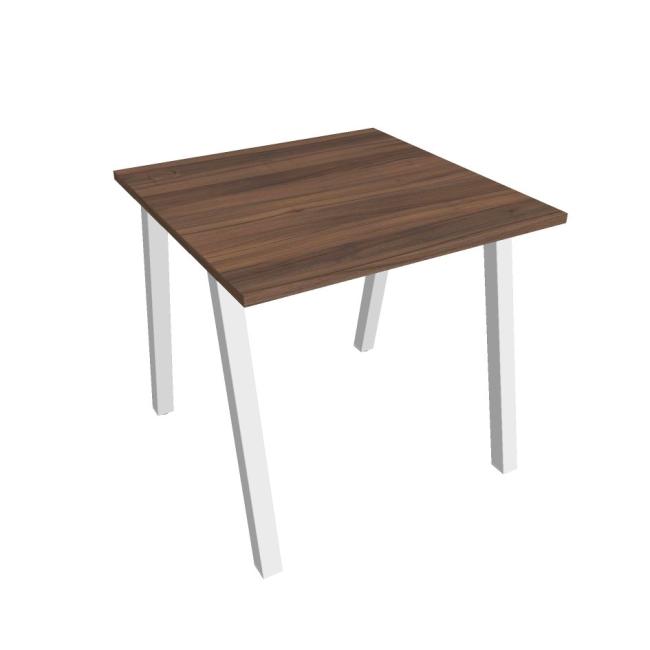 Work table UNI A, 80x75.5x80 cm, walnut/white
