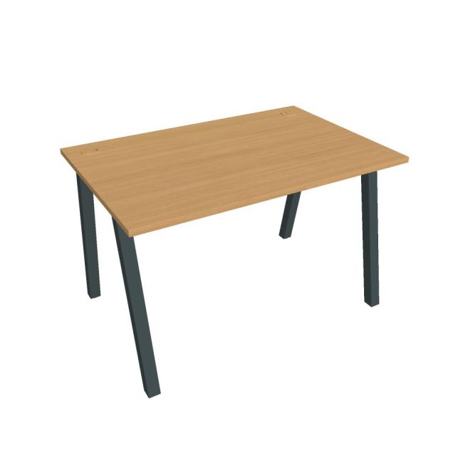 Work table UNI A, 120x75.5x80 cm, beech/black