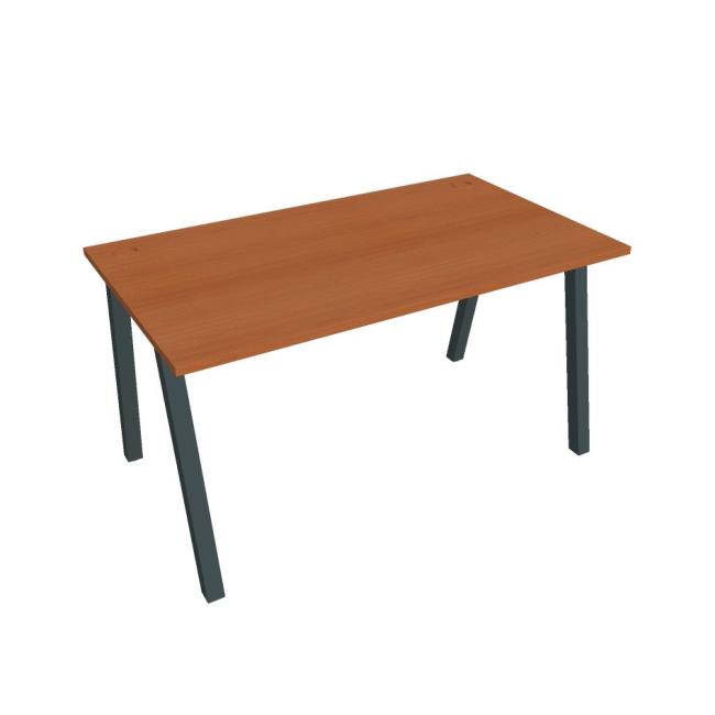 Work table UNI A, 140x75.5x80 cm, cherry/black