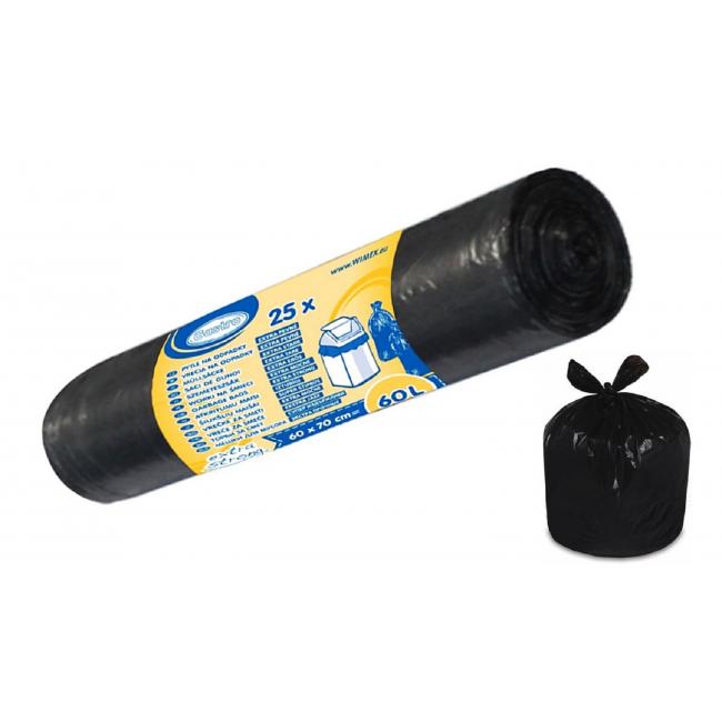Vrecia 60l 600 x 700 mm 23 mic. 25 ks čiernej farby