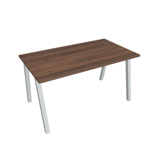 Work table UNI A, 140x75.5x80 cm, walnut/grey