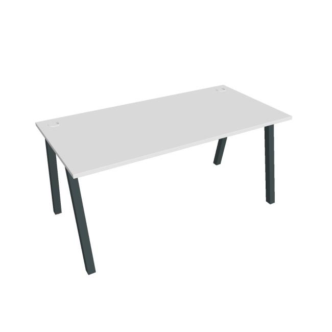 Work table UNI A, 160x75.5x80 cm, white/black