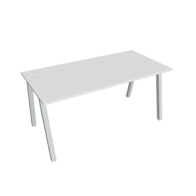 Work table UNI A, 160x75.5x80 cm, white/grey