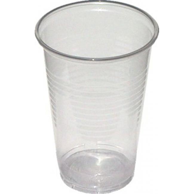 Plastic cups 200 ml transparent 100% recycled (100 pcs)
