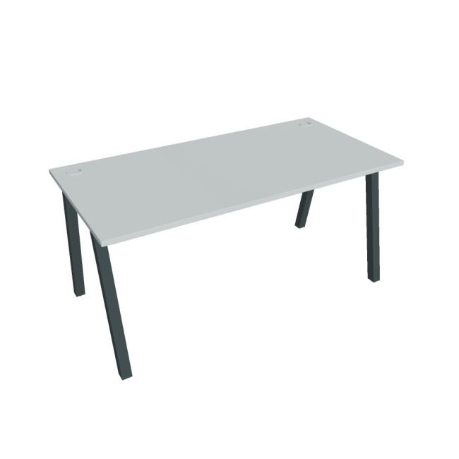 Work table UNI A, 160x75.5x80 cm, grey/black