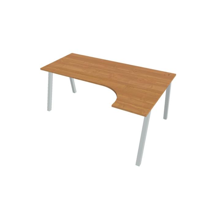 Work desk UNI A, ergo, left, 180x75.5x120 cm, alder/grey