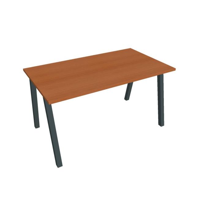 Conference table UNI A, 140x75.5x80 cm, cherry/black